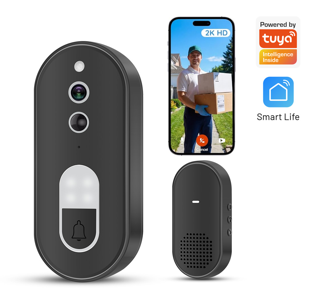 Home Security Monitoring Service - Campanello Video WiFi Wireless Tuya 1080P