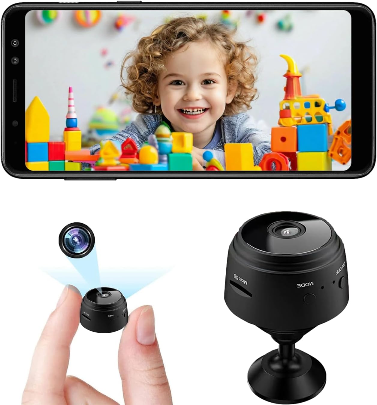 Home Security Monitoring Service - Mini Telecamera di Sicurezza, Videocamera WiFi