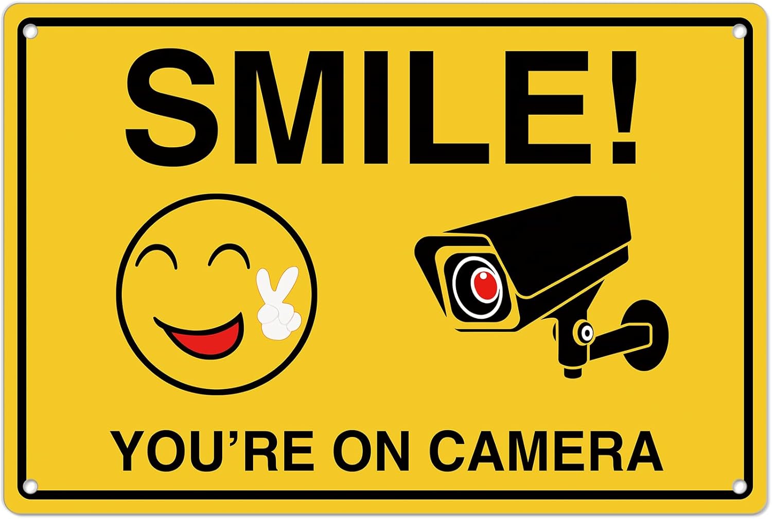 Home Security Tips - Smile Youre On Insegne della fotocamera;