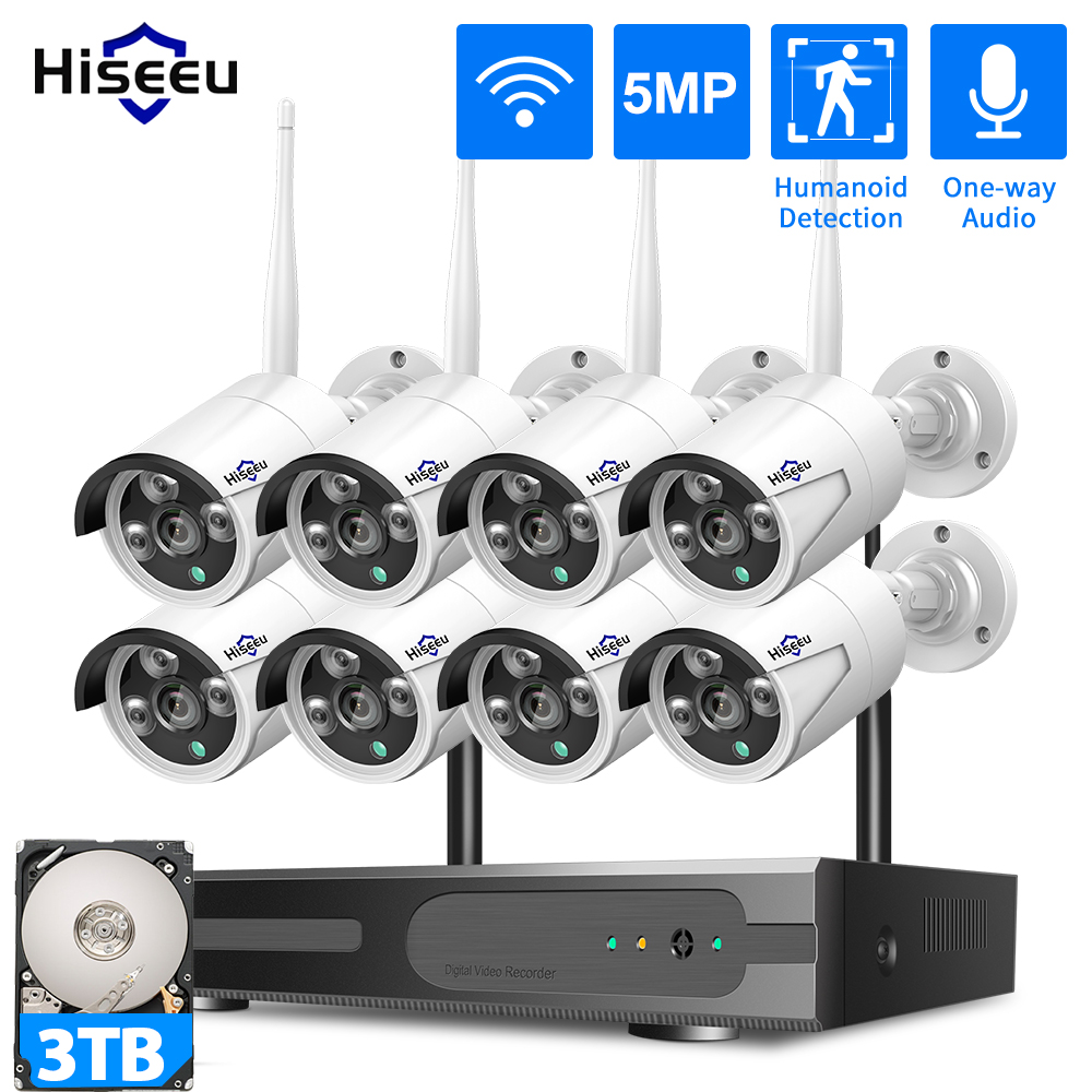 Home Security Premium - Sistema di Sicurezza CCTV WiFi Hiseeu