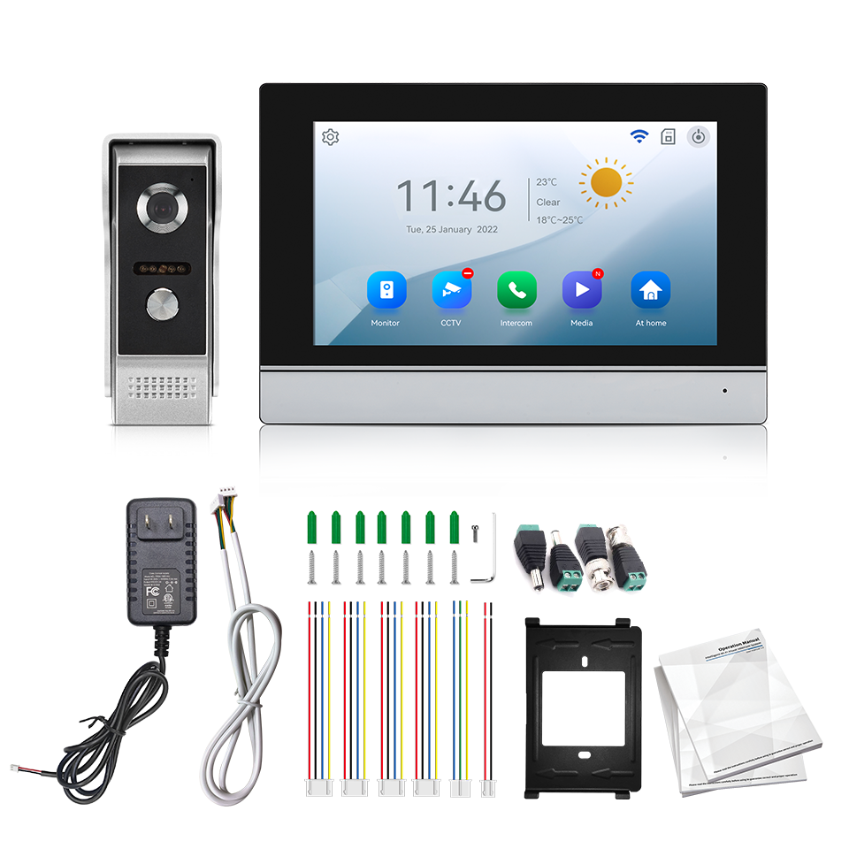 Home Security Tips - Schermo IPS da 7 pollici 2MP