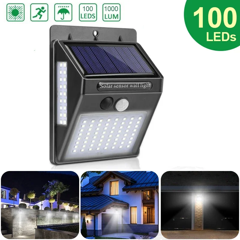 Home Security Yard Sensors - Lampada Solare da Esterno con 100
