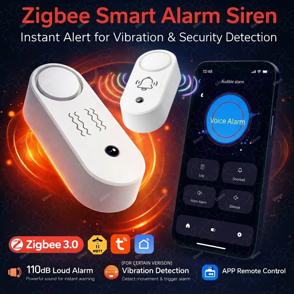 Home Security Options - Sirena d'Allarme Intelligente ZigBee Tuya con