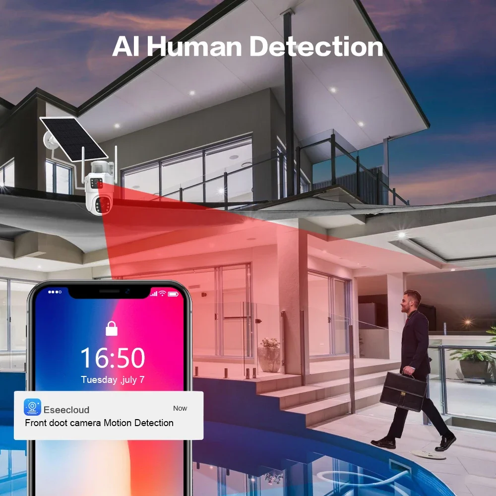 4K 8MP Dual Lens Wifi Solar CC - Home Security Premium recensione e prezzo