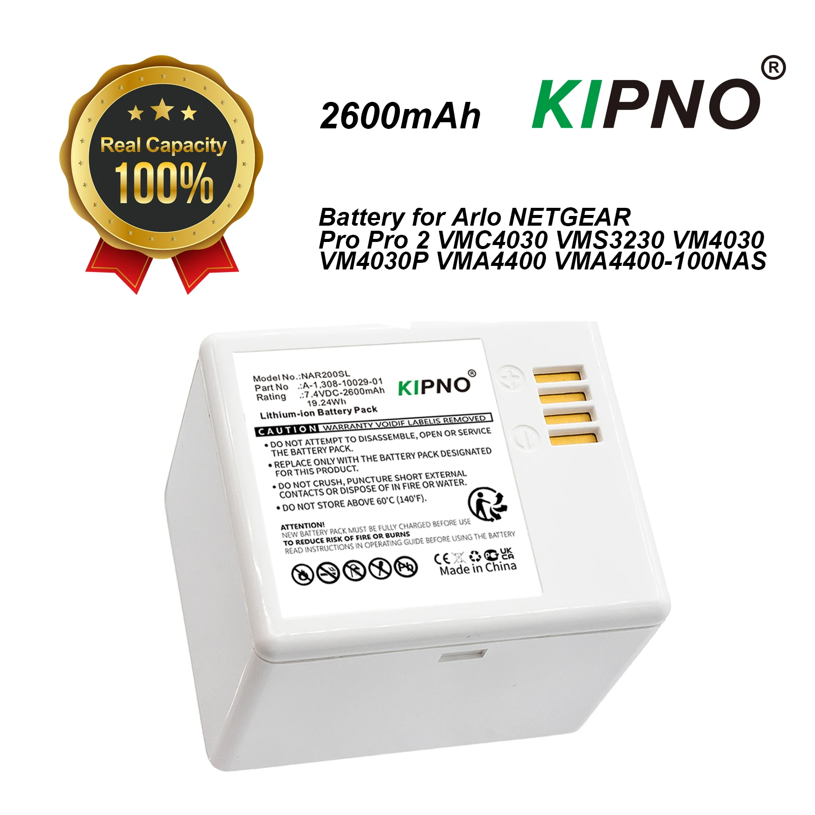 KIPNO Batteria di ricambio A-1 - Home Security Arlo recensione e prezzo