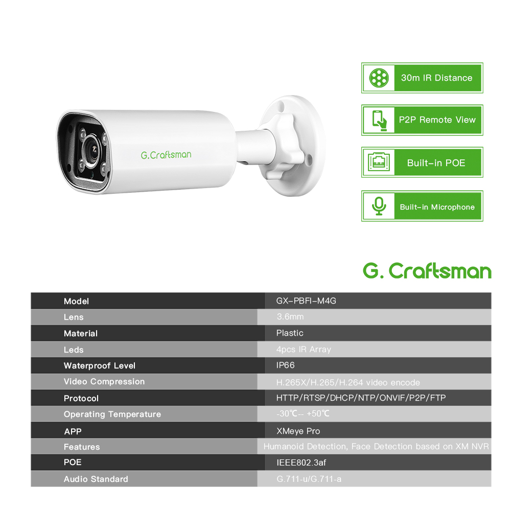 Telecamera IP POE C GC PB 4MP, - Home Security Tips recensione e prezzo